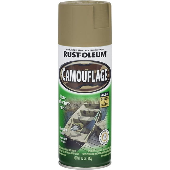 Rust-Oleum Specialty Camouflage Spray Paint - Durable Flat Finish - 6 Pack, Khaki