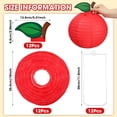 thumbnail image 3 of 12 Pcs Red Apple Classroom Decorations Apple Paper Lanterns Fruit Themed Party Decor Hanging Apple Decorations for Birthday Baby Shower Back to School Garden Room Party Supplies, 3 of 13