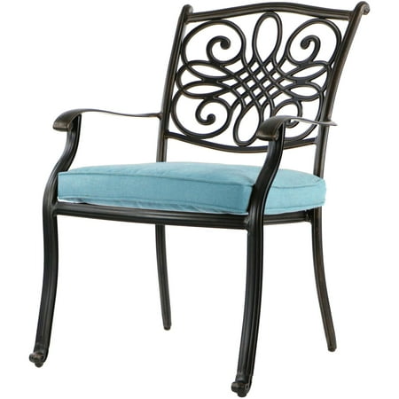 Hanover Traditions 7-Piece Aluminum Outdoor Dining Set in Blue