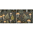 thumbnail image 3 of Mushroom Plants Leaves Cartoon Kitchen Curtains 36 inch Short Tier Curtains for Small Windows Half Window Treatments for Bedroom Living Room 2 Panels, 3 of 6