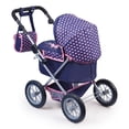 thumbnail image 3 of Cochecito de bebé con diseño de Bayer, moderno, azul/rosa, para muñecas de hasta 46 cm, 3 of 4