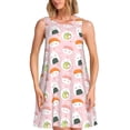 thumbnail image 1 of Disketp Cute Sushi (2) para Vestido sin Mangas para Mujeres, Vestidos de Verano para Mujeres, Casual y Holgado para la Playa, 1 of 7