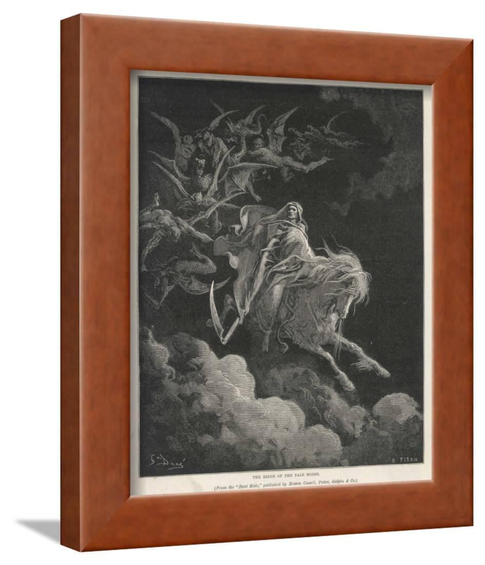The Vision of Death on a Pale Horse Framed Print Wall Art By Gustave ...
