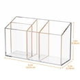 thumbnail image 5 of Compartments Clear Acrylic Whiteboard Marker Holder, Adhesive No Drill Wall Mount Dry Erase Marker Eraser Storage Caddy, Wall Hanging Pen Organizer for Classroom Teacher Office Supplies,A, 5 of 9