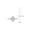 thumbnail image 3 of 3/4 Carat (Ctw VS1-VS2) Lab-Grown Diamond Halo Engagement Ring 14K White Gold for Women, 3 of 6