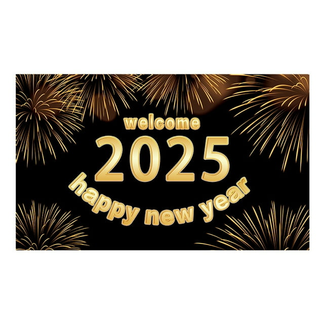 Tapiz para colgar en la pared con la bienvenida a 2025, feliz año nuevo, 150 x 90 cm