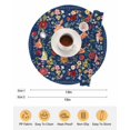 thumbnail image 6 of 15 Inch Round Placemats Set of 4, Navy Blue Flowers Non Slip Heat Insulation PP Table Mats, Spring Vintage Floral Leaves Farmhouse Washable Place Mats for Kitchen Dining Party Table Decor, 6 of 7