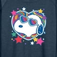 thumbnail image 3 of Peanuts - Snoopy Groovy Heart - Women's Lightweight French Terry Long Sleeve Shirt, 3 of 6