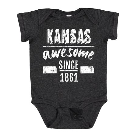 

Inktastic Kansas Awesome Since 1861 Gift Baby Boy or Baby Girl Bodysuit