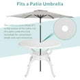 thumbnail image 4 of MEETWARM 5-Piece Outdoor Patio Dining Set, All-Weather Cast Aluminum Patio Conversation Set with 4 Cushions Swivel Rocker Chairs for Backyard Garden Deck and 38.5" Round Table, White, 4 of 7