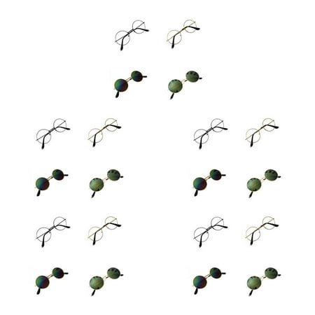 

5pcs Multi Styles Newborn Baby Lightweight Metal Glasses Infant Flat Classic Glasses Shooting Props