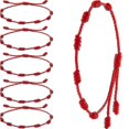 thumbnail image 1 of 6 Pieces Summer String Bracelets Red Bracelet Red Cord Adjustable Bracelet Red, 1 of 5