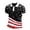 Z164-Black, variant on XINPING 250th Anniversary USA Shirt Patriotic Star And Stripe Print Polo Shirt for Men, Short Sleeve Collared Golf Top, Independence Day Design with Multi Color Options