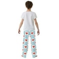 thumbnail image 5 of FORMRS Kids Pajama Pants with Pockets Size 11-12Y Boys Lounge Sleep Bottoms, Light Blue Checkered Heart, 5 of 8