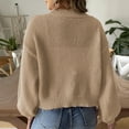 thumbnail image 5 of Amidoa Long Sleeve Sweaters for Women Cardigan Cute Yellow Open Front Solid Knit Cardigans Womens Cardigan Sweaters S, 5 of 6