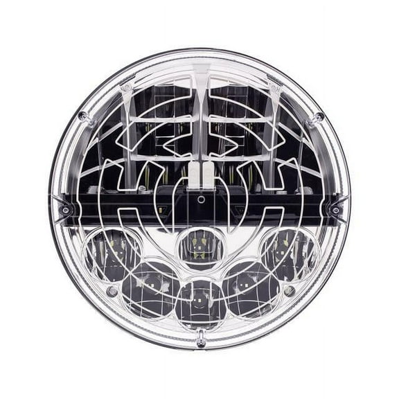 United Pacific 34138 Heated Led Headlight   Rh/Lh, 7", Round, Black