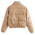 thumbnail image 4 of Women Winter Cropped Puffer Jacket Short Warm Quilted Coat Turtleneck Waterproof Lightweight Outerwear, 4 of 6