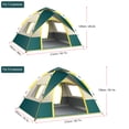 thumbnail image 2 of Graflsoa Compact Quick-Setup Waterproof Camping Tent for 2-4 People, Dark Green/Blue, Lightweight & Portable Oxford Cloth Design, 2 of 8