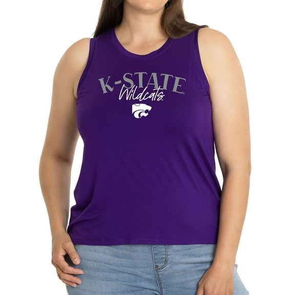 Women's Purple Kansas State Wildcats Hannah High Neck Tank Top