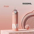 thumbnail image 1 of Insulated Water Bottles,17oz Stainless Steel Metal Water Bottle with One-handed Opening Lid-Pink 26-27s, 1 of 5