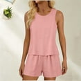 thumbnail image 2 of Summer 2 Piece Sets,2 Piece Short Sets for Women Summer Tank Top Matching Shorts Workout Lounge Set Vacation Tracksuit, 2 of 5