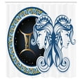 thumbnail image 3 of Ambesonne Zodiac Shower Curtain, Astrology Gemini, 69"Wx84"L, Multicolor, 3 of 5