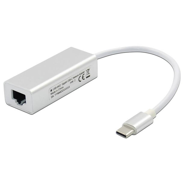 Adaptador BRobotix de USB-C M a RJ45 H . Color Blanco. BRobotix 651879