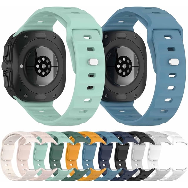 KOMI Compatible for Samsung Galaxy Watch 7 Ultra Band 47mm, for Galaxy Watch 7 Ultra, for Galaxy Watch 7 Ultra Bands, for Samsung Watch 7 Ultra, Adjustable Soft Breathable Silicone Strap Yellow
