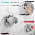 thumbnail image 6 of Handheld Shower Head Holder，5 Angles Adjustable，Concealed Adhesive Mount，Bathroom Wall Mounted Shower Wand Holder ( Chrome Finish), 6 of 8