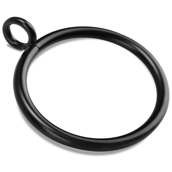 Anillos de cortina AWTOK Black Metal, 40 unidades, para varilla de 2,54 cm