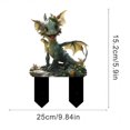 thumbnail image 5 of Uiz Merueh Cartoon Dragon Statue Outdoor Garden Accessories Outdoor Decor for Patio, House, Garden, Yard Supplies, 5 of 7