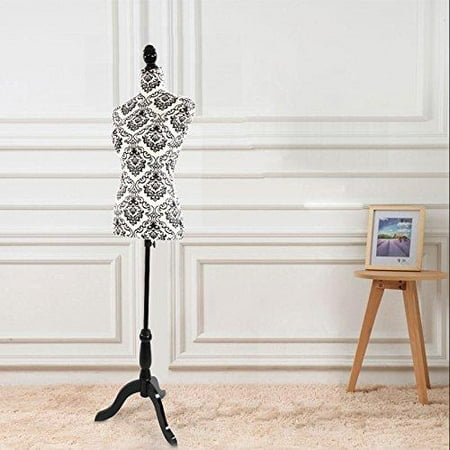 - Ktaxon Female Mannequin Torso Dress Form Display W/ Black Tripod Stand Designer Pattern