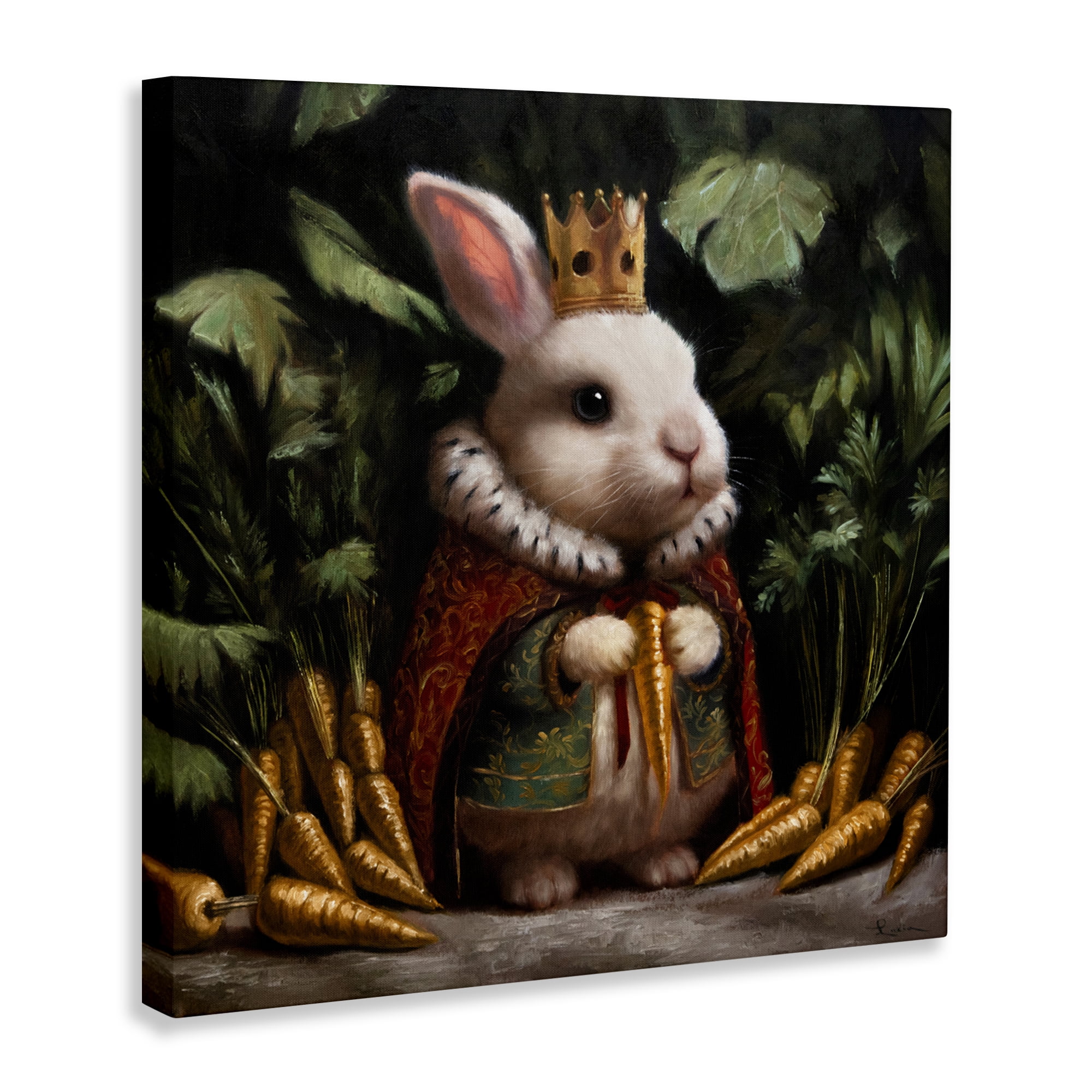 Stupell Industries Carrot Gold Royal Rabbit Canvas Wall Art, design by Lucia Heffernan