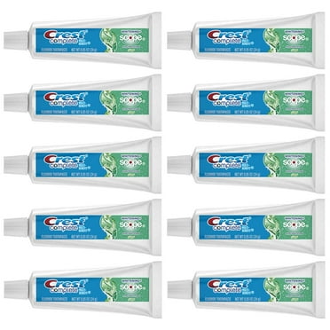 Crest Complete Whitening Scope Minty Toothpaste, Travel Size.85 Oz, (24g) - Pack of 10