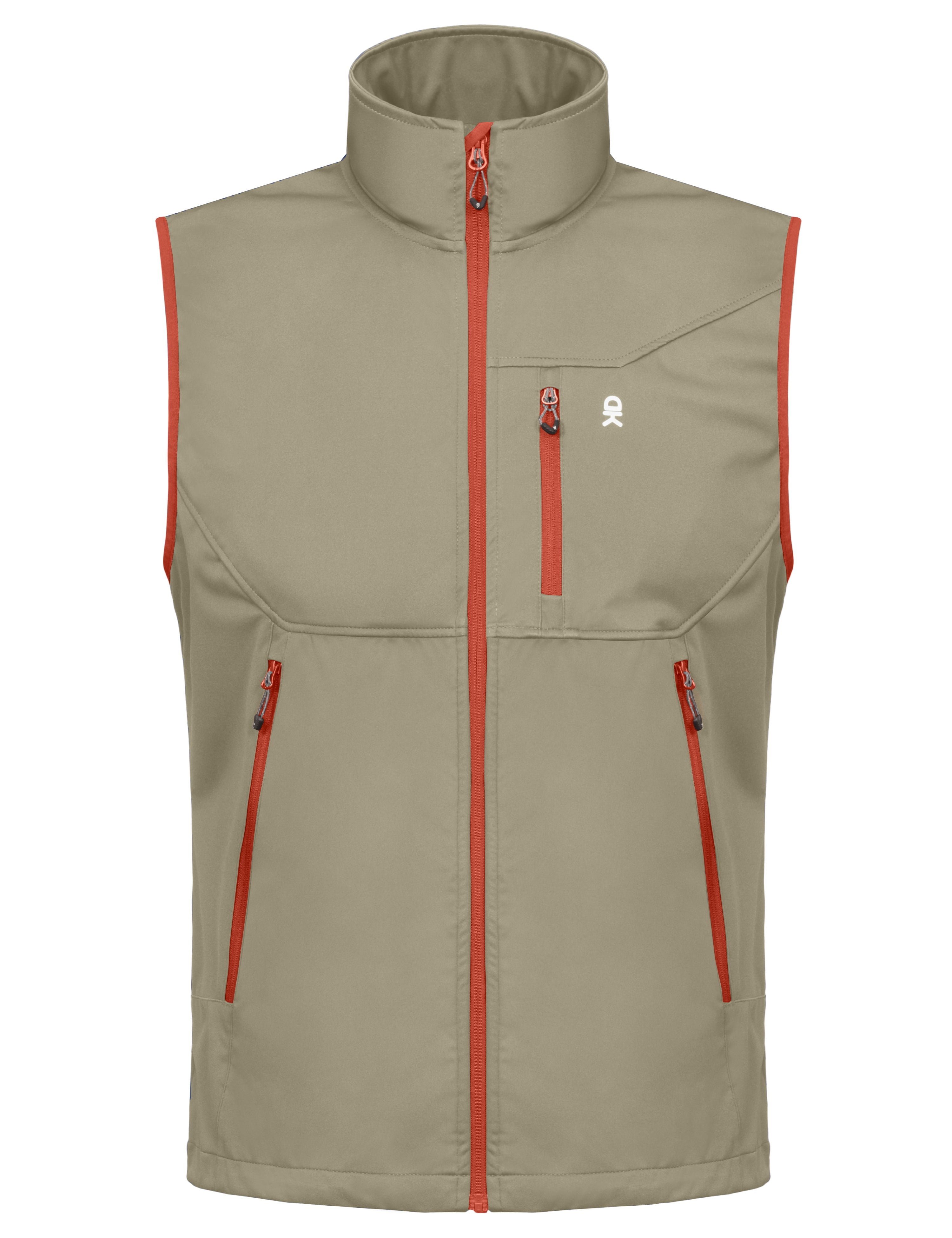 Little Donkey Andy Men's Lightweight Softshell Vest Windproof Sleeveless Jacket for Travel Hiking Running Golf Size S