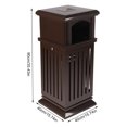 thumbnail image 6 of Wildnix Industrial Waste Container with 8.8 Gallon Capacity, Antique Brown Surface, High-Quality Galvanized Material, Stable Structure, Built-in Ashtray, Secure Locking Lid, Weather-Resistant, 6 of 6