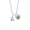 thumbnail image 2 of Delight Jewelry Silvertone Hit the Sweet Spot with Softball Silvertone Script Initial Disc - D - Charm Necklace, 20"+3", 2 of 4