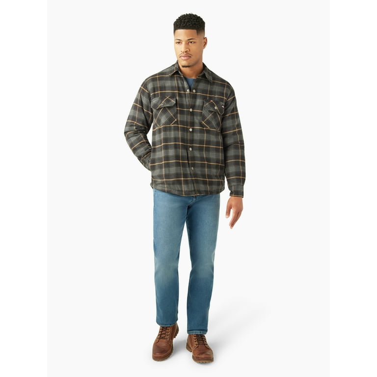 Genuine Dickies Men s Flannel Shirt Jacket Walmart