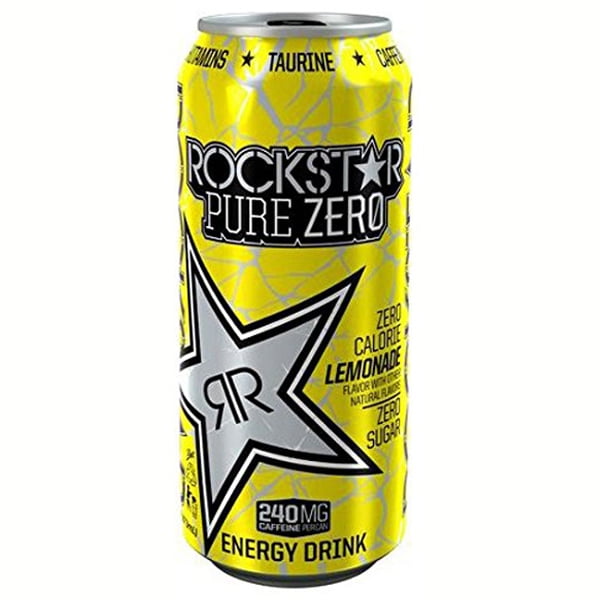 Rockstar Pure Zero Lemonade Energy Drink 16 oz Cans Pack of 24