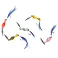 thumbnail image 3 of 5pcs/box Fishing Spinner Bait Spoon Lures Metal Fishing Bass Pike Hard Feather, 3 of 12