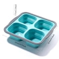 thumbnail image 3 of Silicone Muffin Pan, 4 Cup Non Stick Cupcake Baking Mold Food Grade Muffin Tin with Easy Grip Handles Fast Release Bakeware for Brownies Egg Bites Mini Cakes Dessert Treats(Mint Green), 3 of 6