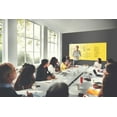 thumbnail image 4 of HMYSN34YW Ghent Glassboards Harmony Markerboard Square Corners Glass Whiteboard 3'H x 4'W, Yellow, 4 of 5
