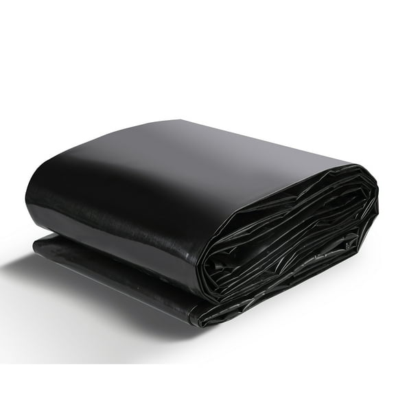 KFFKFF Pond Cover, 10 x 13 ft with 20 Mil Density, Flexible LLDPE Material Pond Shields, Simple to Trim Underlayer for Fish Ponds, Aquatic Highlights, Waterfall, Fountains, Aquatic Gardens, Black