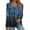 Blue, variant on ManxiVoo Women's Sparkle Glitter V Neck Long Sleeve Top Gradient Printed Shimmering Bodycon Evening Party Blouse for Women L Size Black