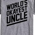 thumbnail image 3 of Instant Message - World's Okayest Uncle - Men's Short Sleeve Graphic T-Shirt, 3 of 6