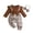 a-Brown, variant on AWZXDE Girls fashion rompers Ruffle Sleeve Ribbed Knit Plaid Patchwork Rompers Toddlers clothes for girls Bow Headband Complete Outfit Set Purple - 6-9 Months