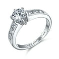 thumbnail image 3 of Bling Jewelry Womens 2CT CZ Round Solitaire Engagement Ring CZ Side Stones, 3 of 7