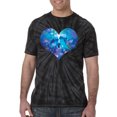 thumbnail image 2 of Wild Bobby, Cute Heart Shaped Couple Dolphins, Animal Lover, Tie-Dye Tees, Spiral Black, X-Large, 2 of 3