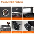 thumbnail image 6 of Flintex 4 Burner Propane Gas Grill with Infrared Side Burner, 40,000 BTU, Diamond Grates & Griddle for Outdoor BBQ, 6 of 10