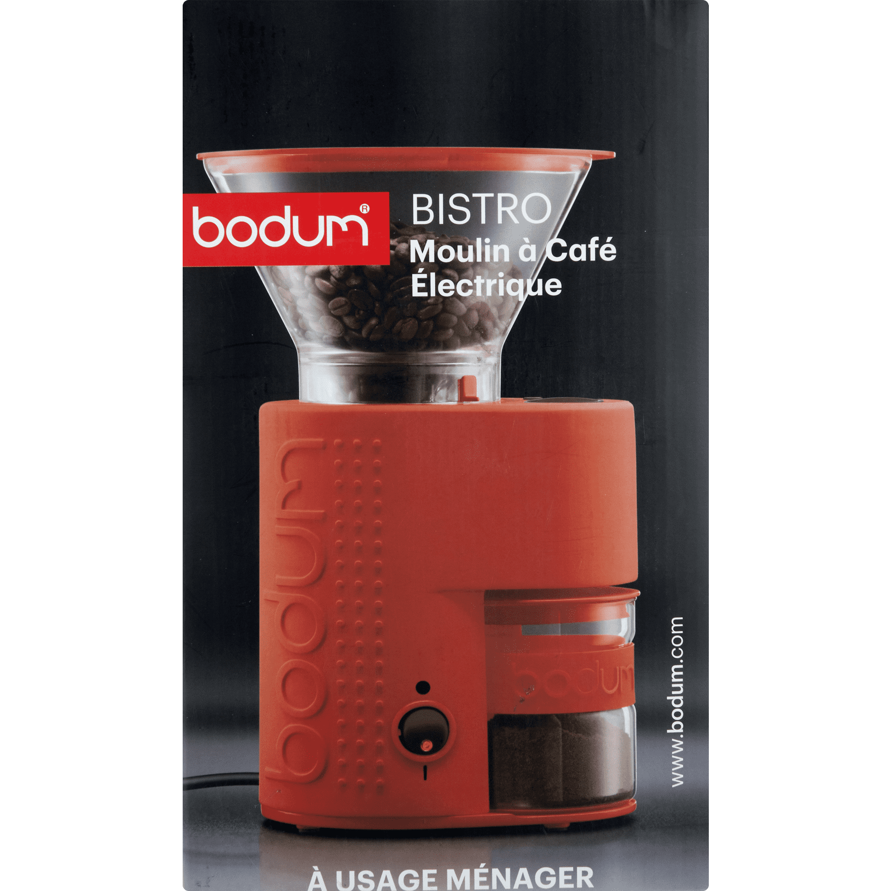 Best Buy: Bodum Bistro Electric Coffee Grinder Red BOD-10903-294US